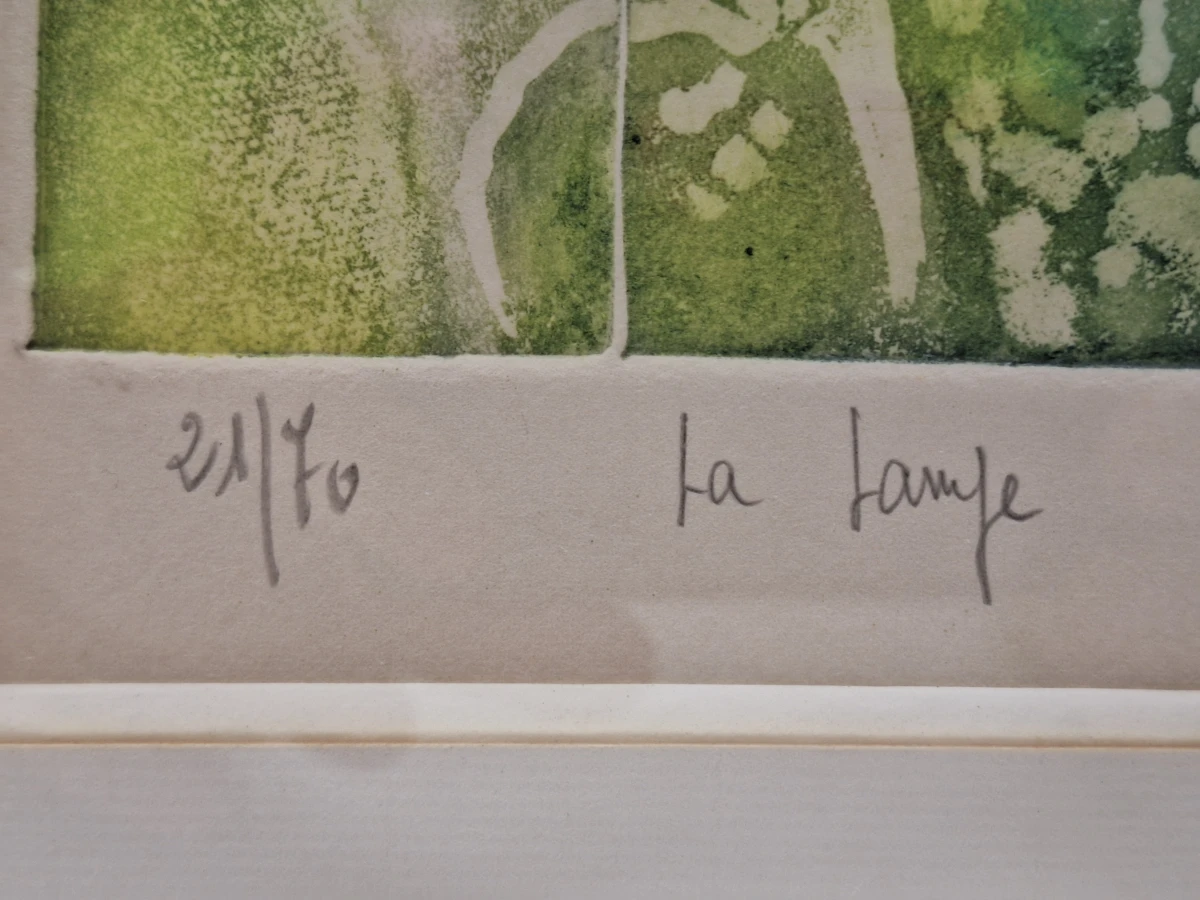 “La lampe” - gesigneerde kleurenets/aquatint - nr. 21/70 - Claude Micaud - foto 5