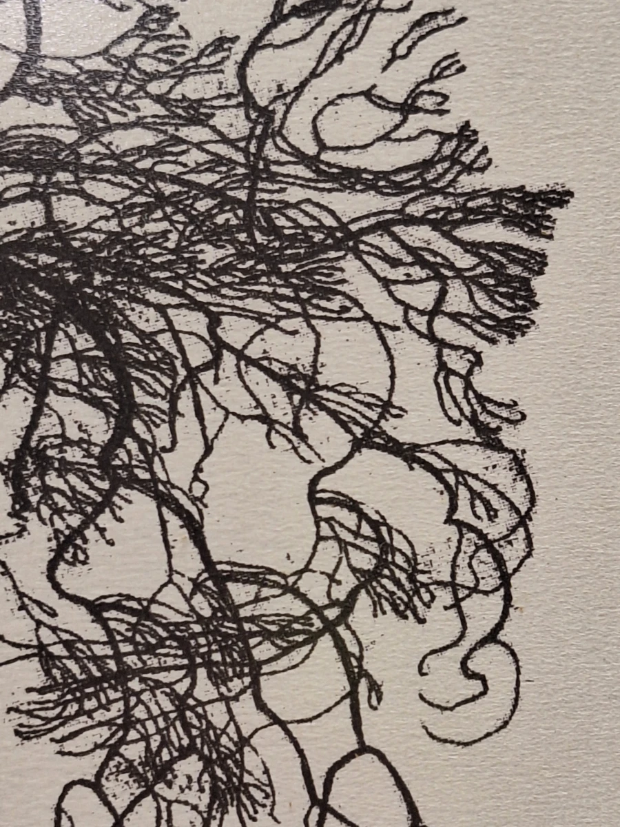 “Arbre et Maison” - fijn uitgewerkte zwart-witprent uit 1974 - J. Estel - foto 7