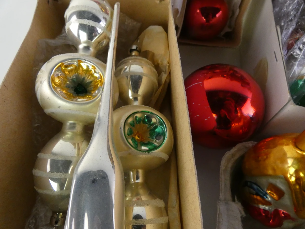 Set vintage kerstballen - foto 5