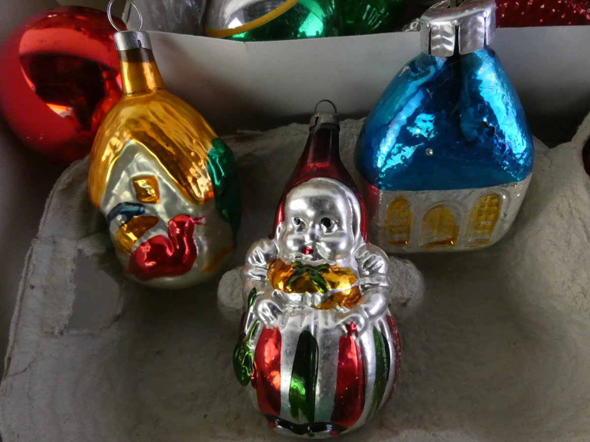 Set vintage kerstballen - foto 7