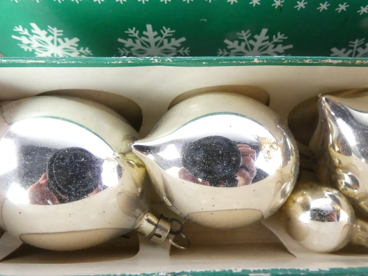 Set vintage kerstballen - foto 10