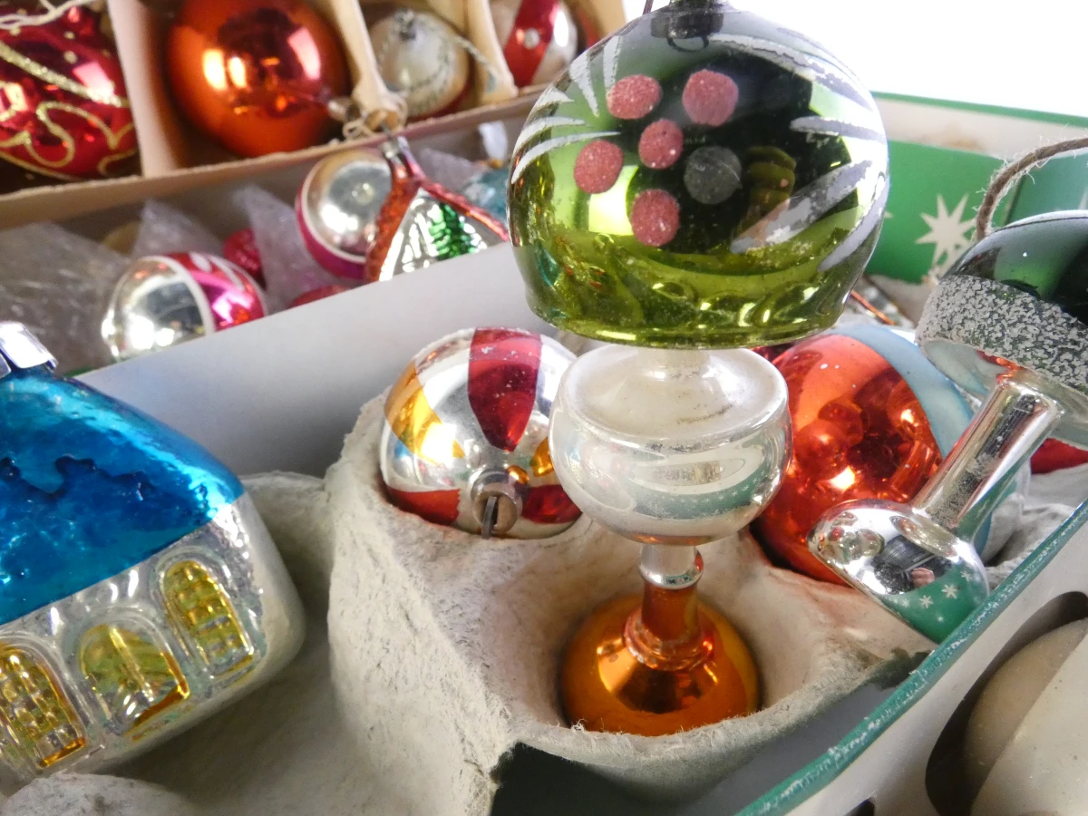 Set vintage kerstballen - foto 12