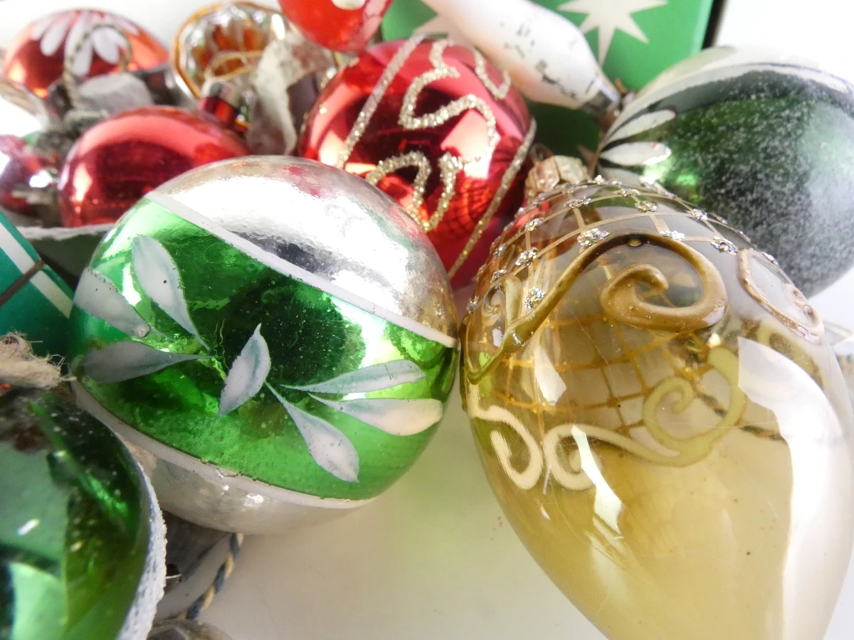 Set vintage kerstballen - foto 13