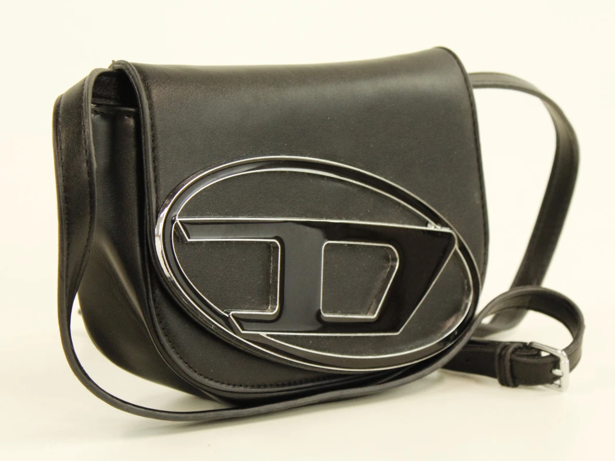 Diesel archive/Y2K kleine zwarte crossbodytas met oversized Oval D - foto 2
