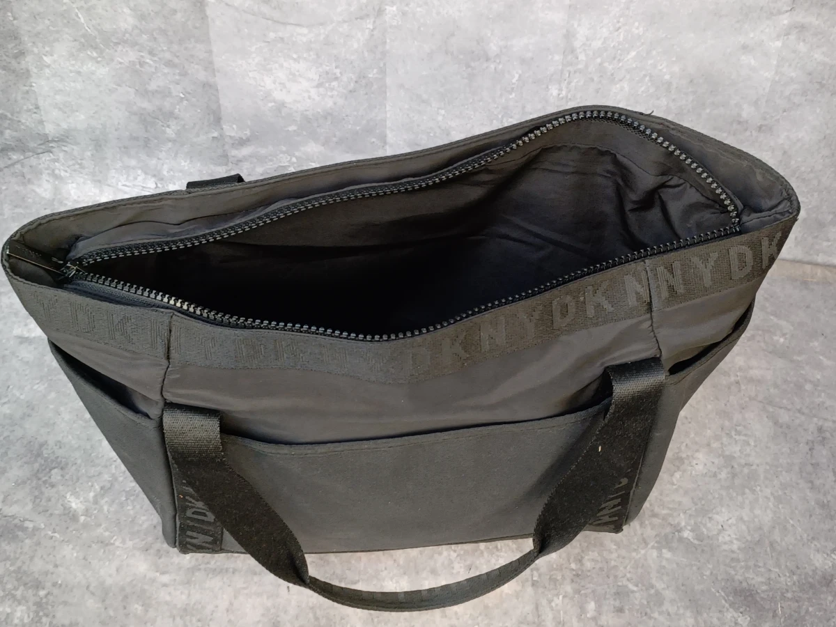 DKNY Zwarte Tote bag / schoudertas met logoband - foto 9