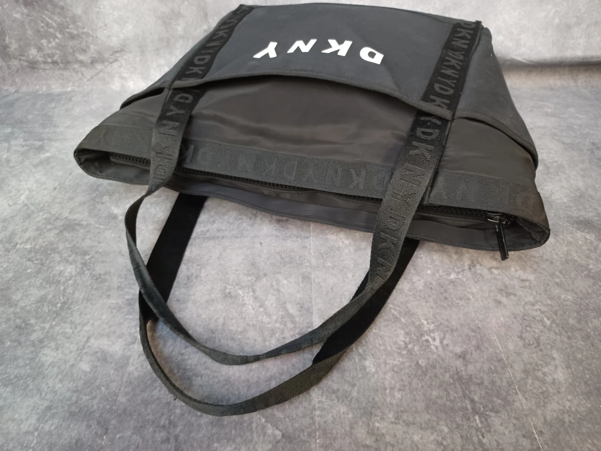 DKNY Zwarte Tote bag / schoudertas met logoband - foto 5