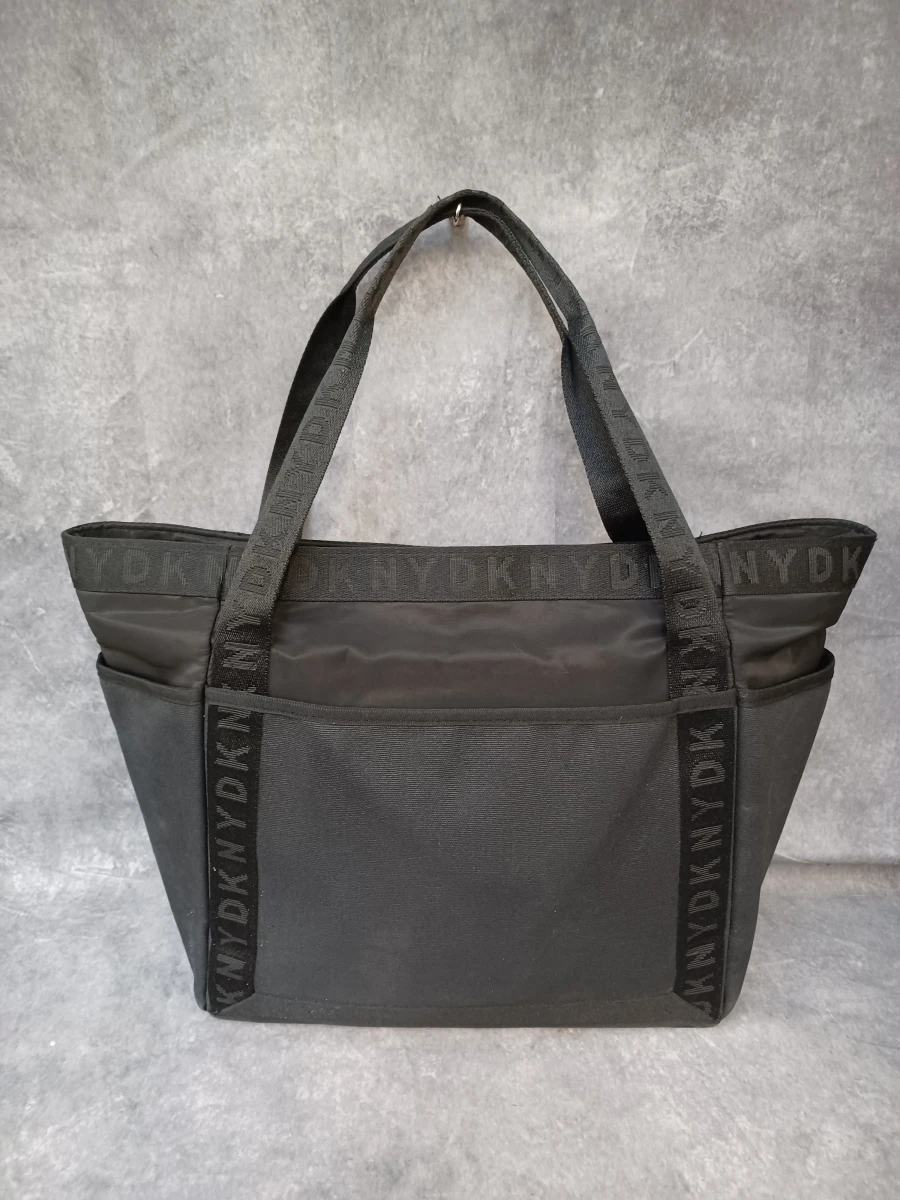 DKNY Zwarte Tote bag / schoudertas met logoband - foto 2