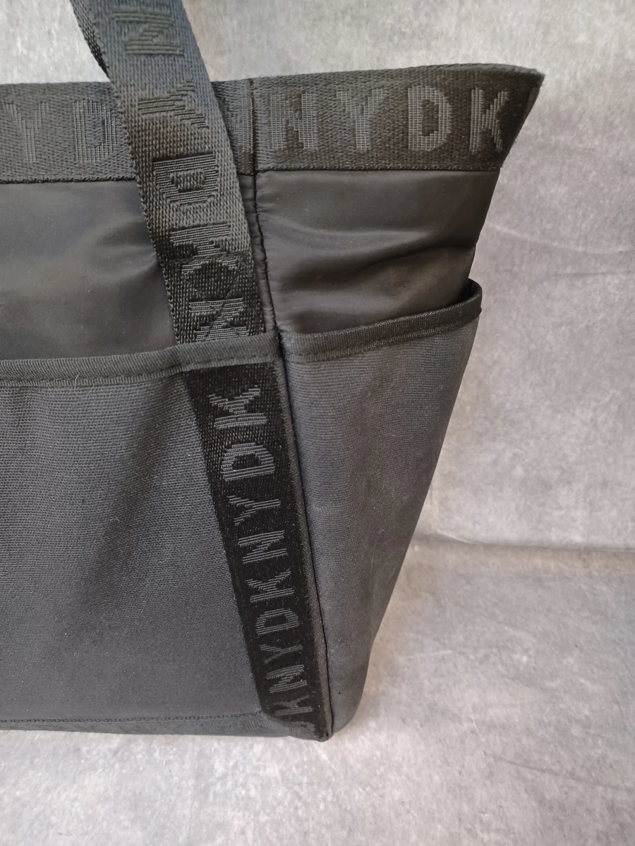 DKNY Zwarte Tote bag / schoudertas met logoband - foto 3