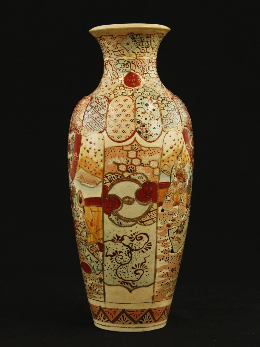 Japanse kutani vaas in satsuma stijl - foto 5