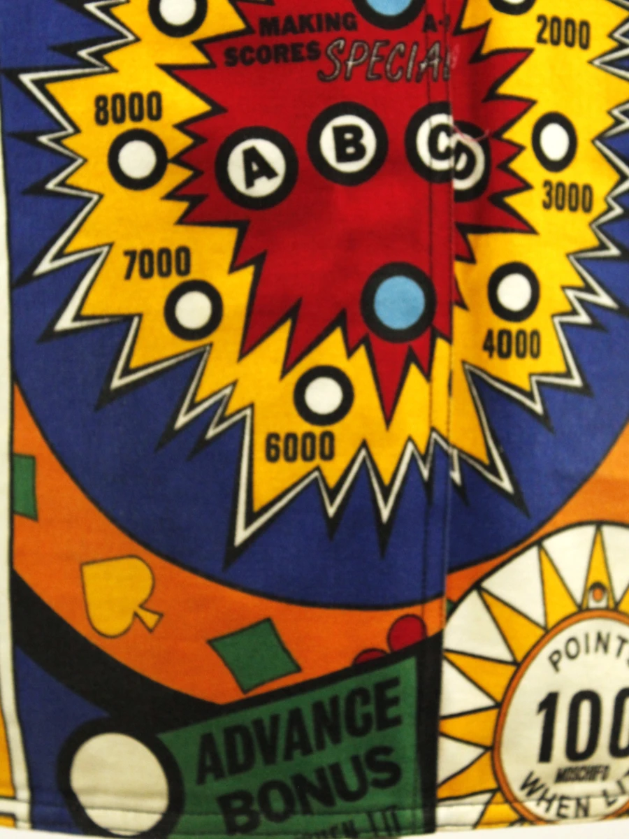 Moschino Jeans kleurrijk jeansrokje met cartoonachtige casinoprint - foto 7