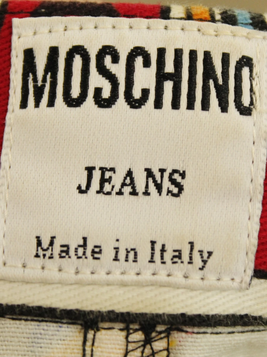 Moschino Jeans kleurrijk jeansrokje met cartoonachtige casinoprint - foto 10