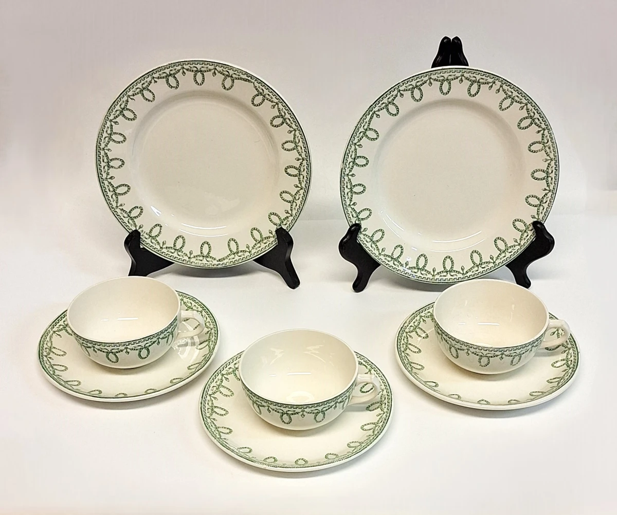 Set vintage Boch servies met bordjes en kopjes - foto 1