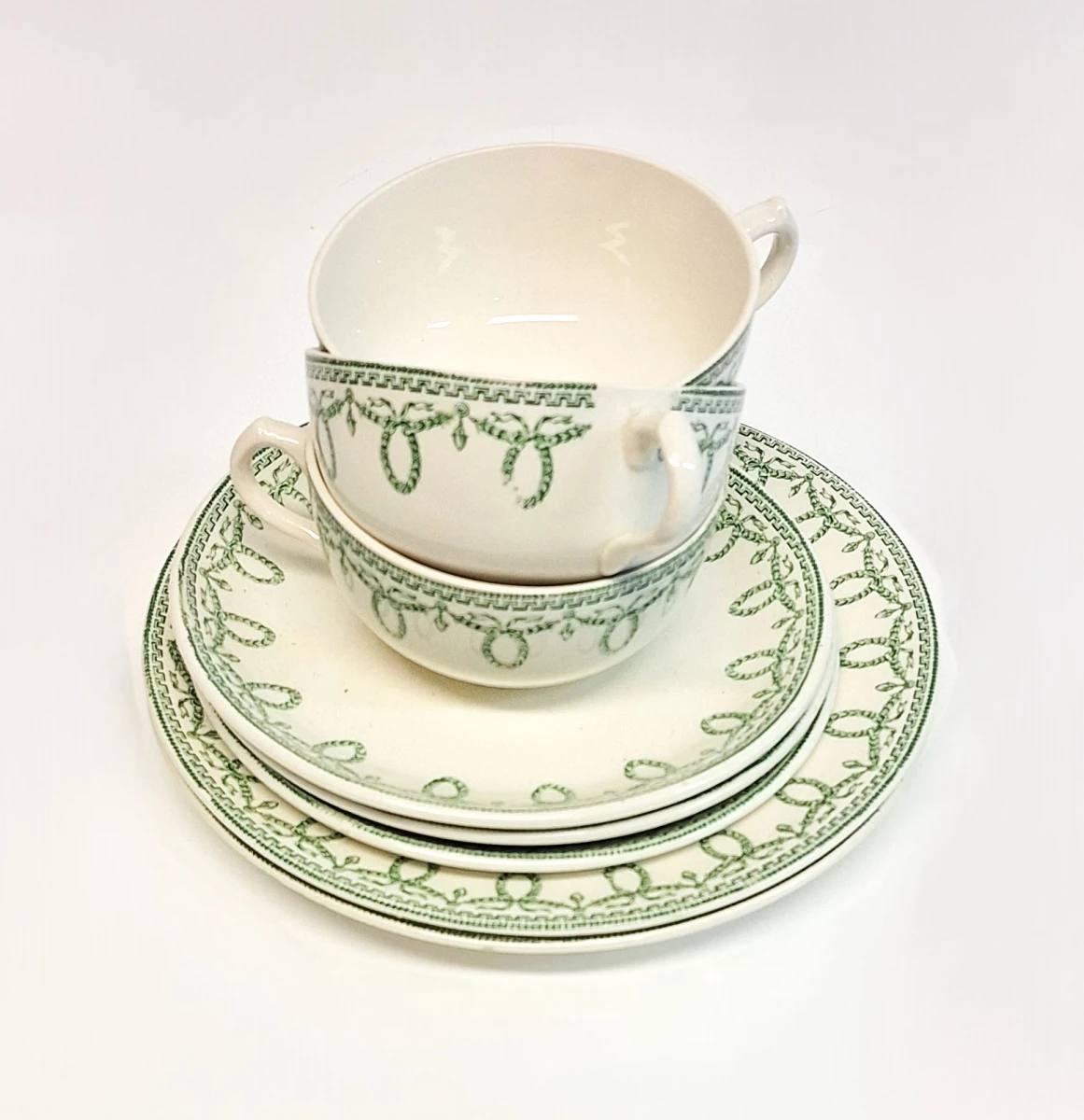 Set vintage Boch servies met bordjes en kopjes - foto 7