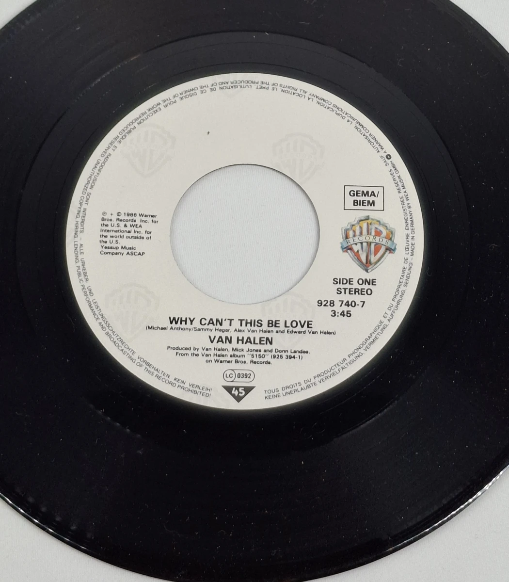 Vinyl single Van Halen - Why Can't This Be Love - foto 4