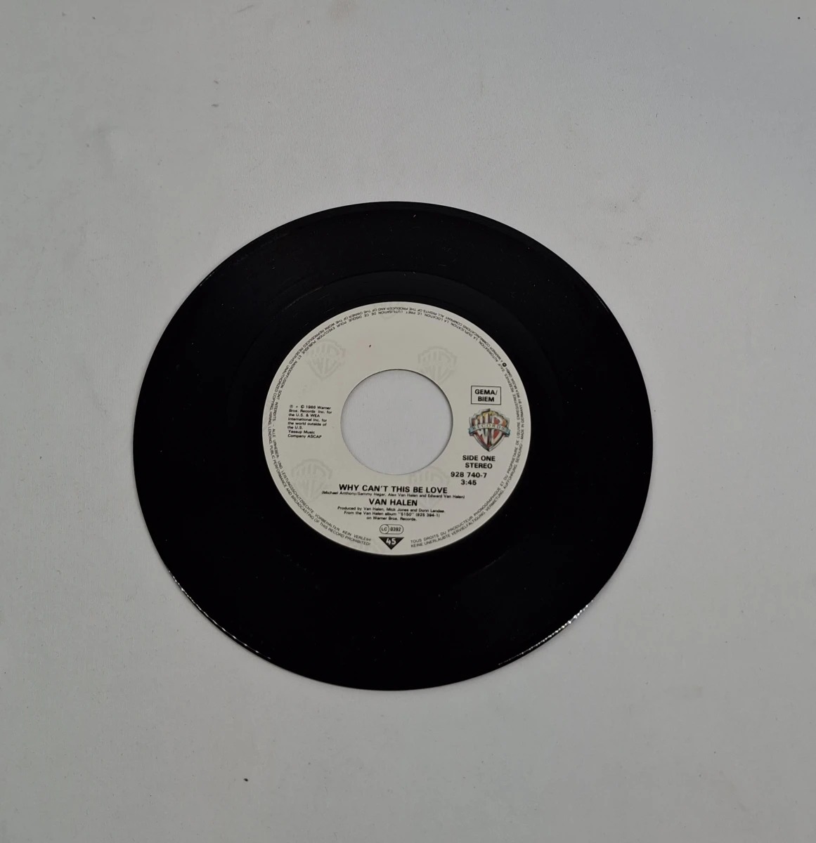 Vinyl single Van Halen - Why Can't This Be Love - foto 3