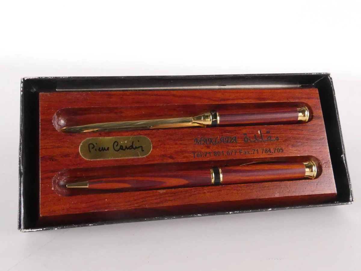 Pierre Cardin pen en briefopener set in houten etui