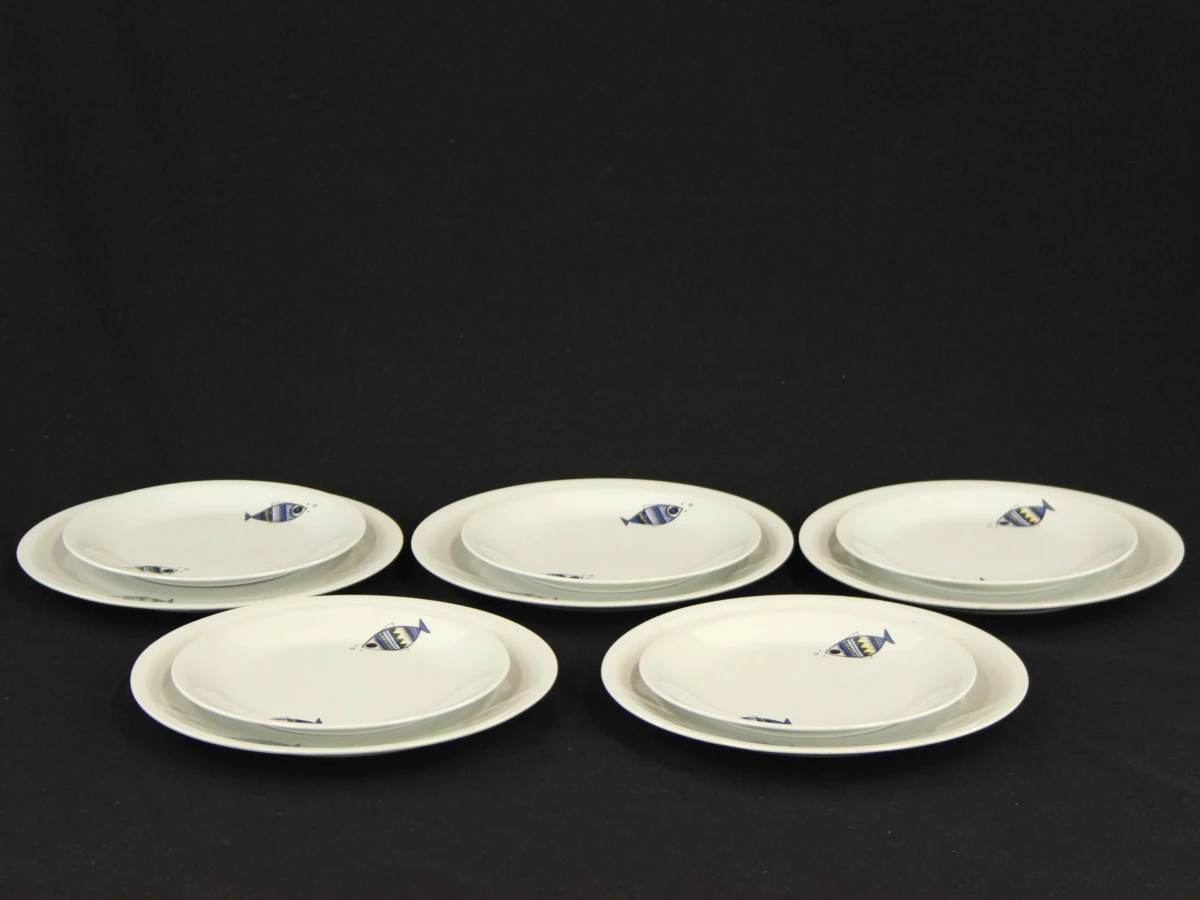 16 delig Villeroy & Boch ‘Viking’ vissservies - jaren ’60-’70 - foto 3
