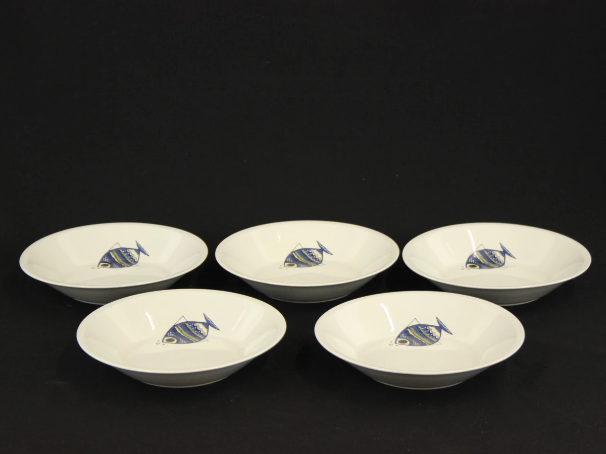 16 delig Villeroy & Boch ‘Viking’ vissservies - jaren ’60-’70 - foto 8