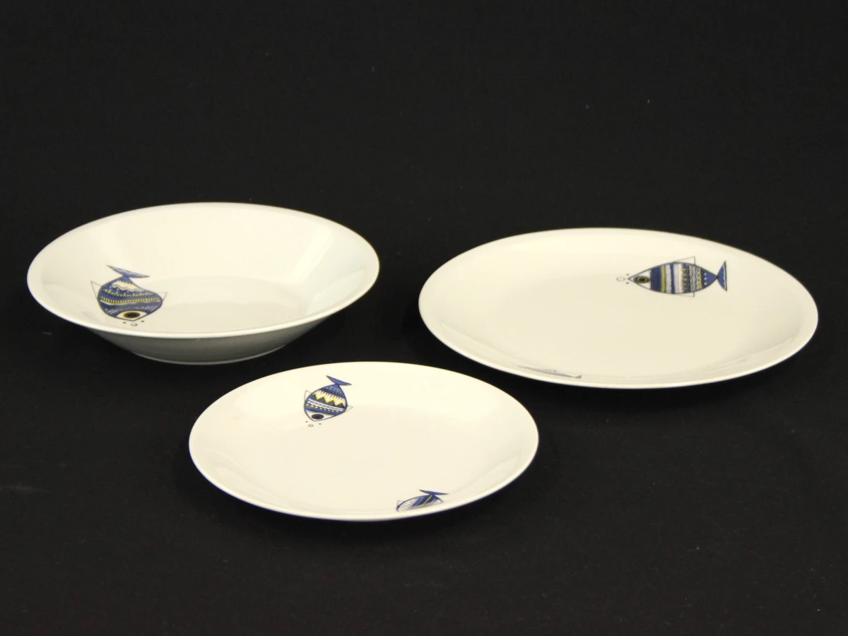 16 delig Villeroy & Boch ‘Viking’ vissservies - jaren ’60-’70 - foto 11