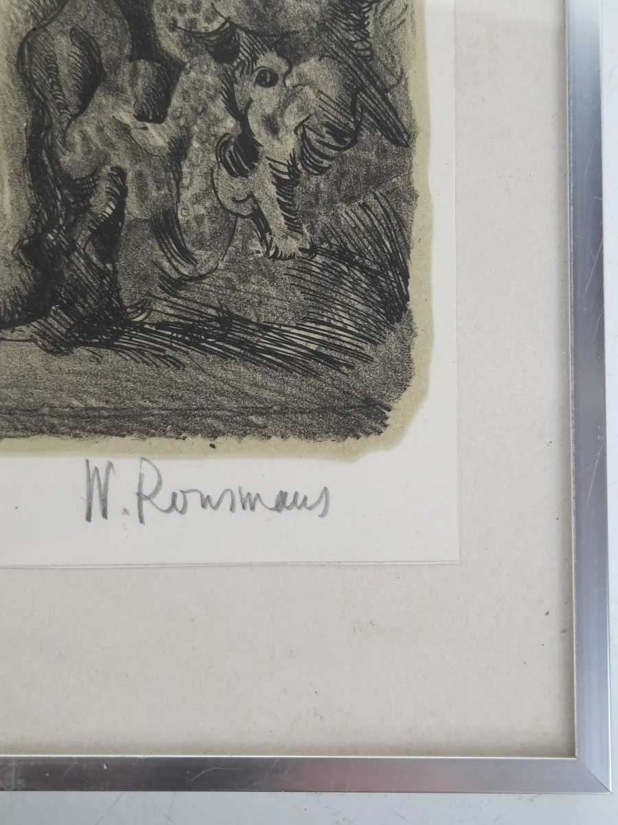 Surrealistische Lithografie / Epreuve d'Artiste – Gesigneerd door W. Rousmaus