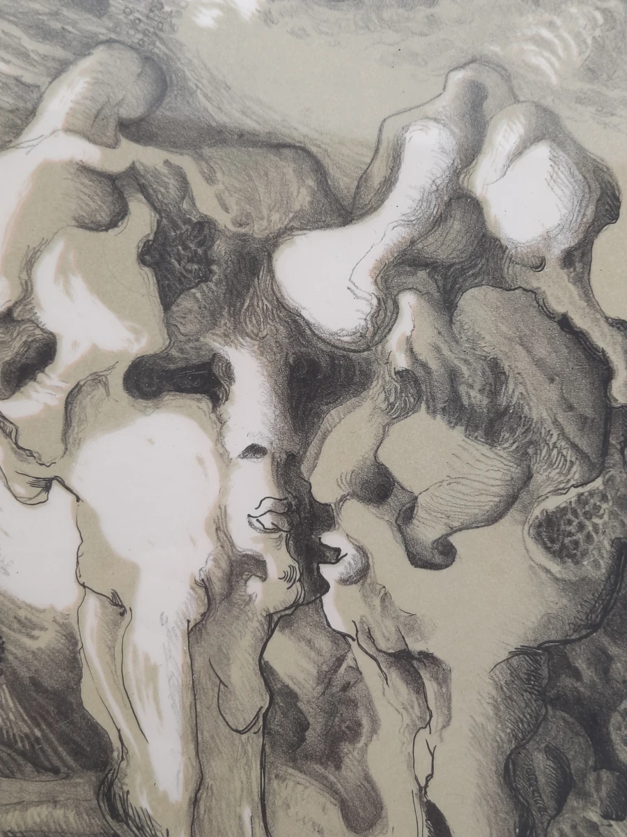 Surrealistische Lithografie / Epreuve d'Artiste – Gesigneerd door W. Rousmaus