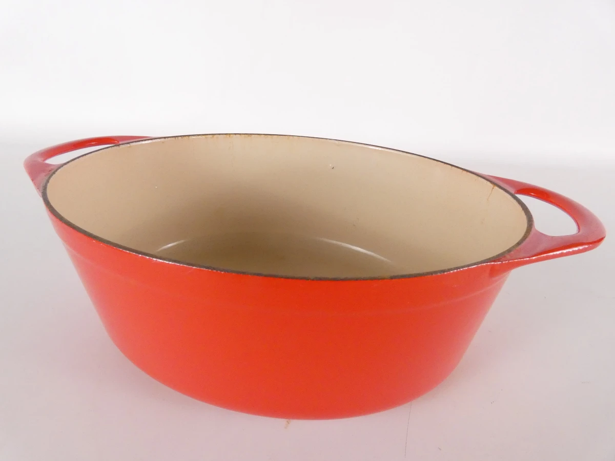 Vintage Cousances Cocotte – Oranje Gietijzer - foto 3