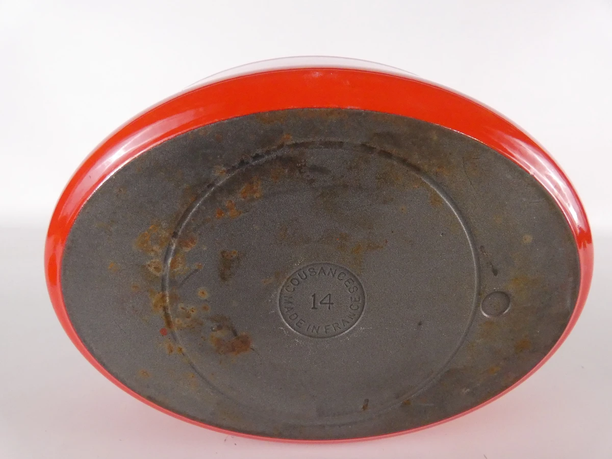 Vintage Cousances Cocotte – Oranje Gietijzer - foto 5