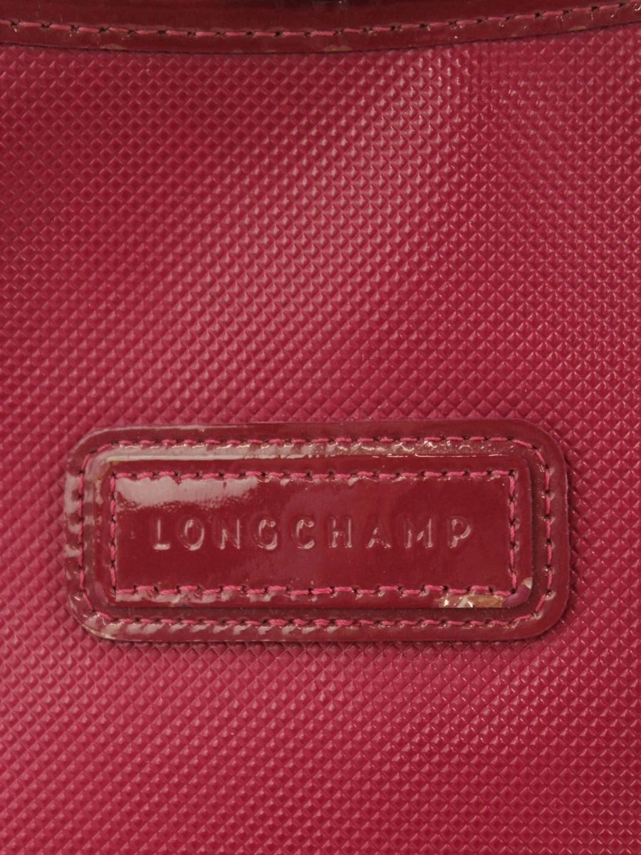 Longchamp - fuchsia schoudertas met laklederen details - made in France - foto 3