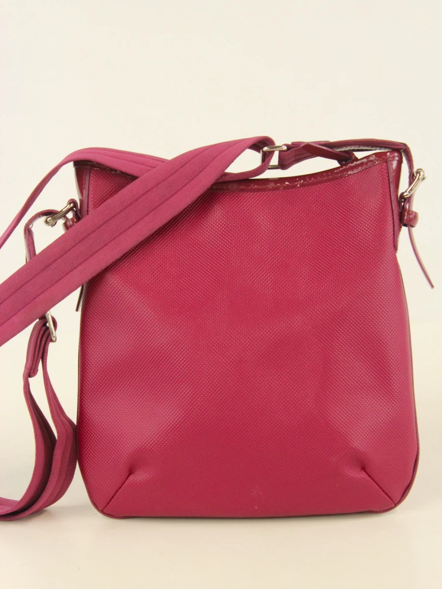 Longchamp - fuchsia schoudertas met laklederen details - made in France - foto 4