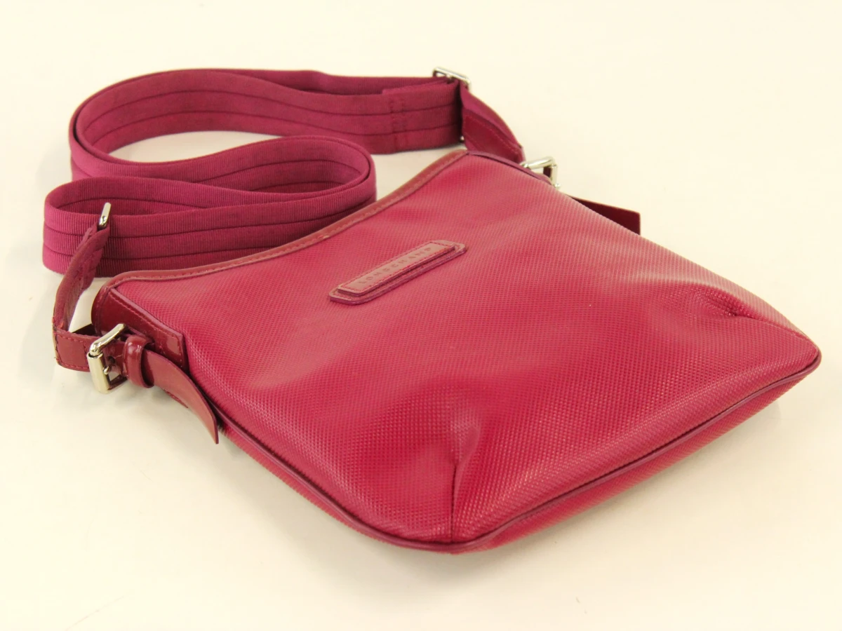 Longchamp - fuchsia schoudertas met laklederen details - made in France - foto 5