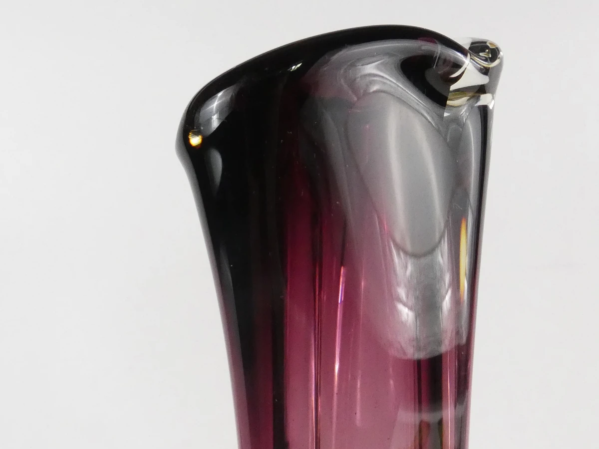 Decoratieve paarse glazen vaas - foto 3