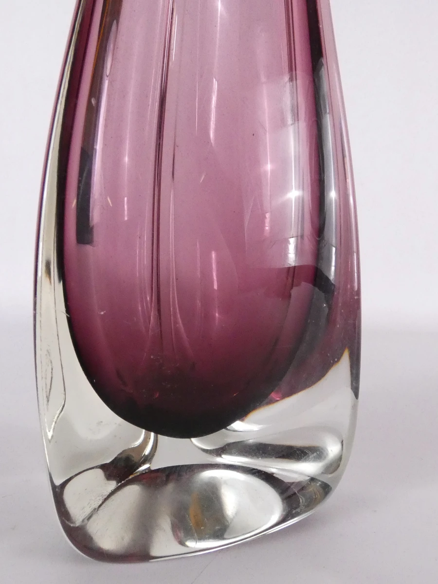 Decoratieve paarse glazen vaas - foto 5