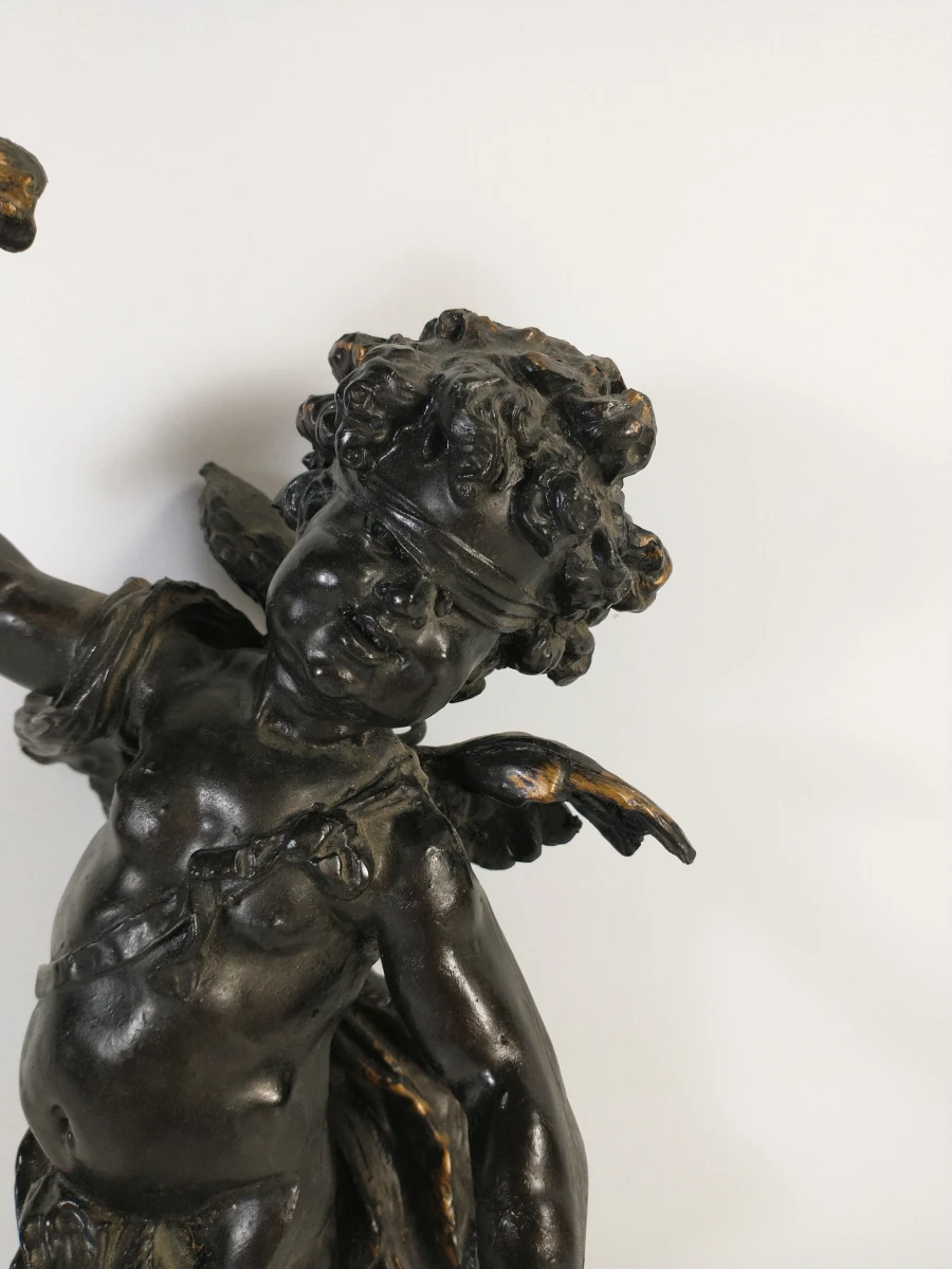 Beeldje van cherubijn met fakkel - foto 6