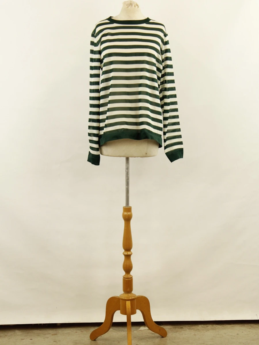 Dries Van Noten gestreepte, licht transparante top - XS / oversized fit - foto 2