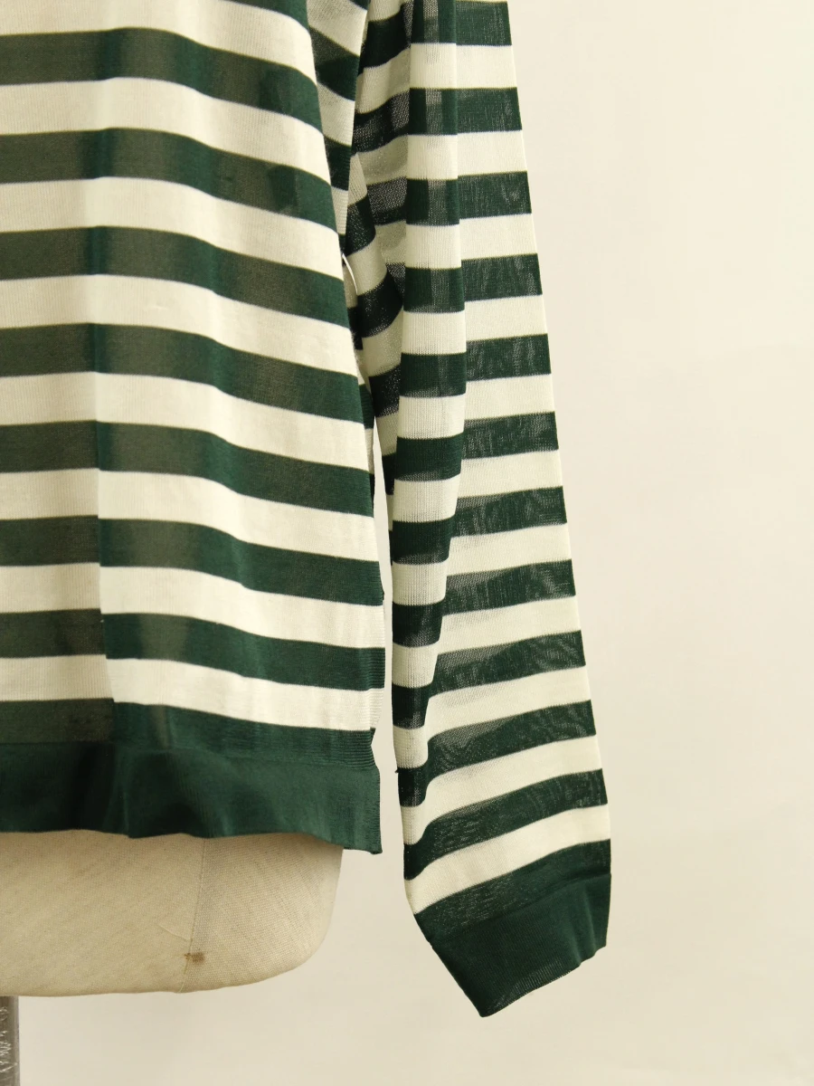 Dries Van Noten gestreepte, licht transparante top - XS / oversized fit - foto 3