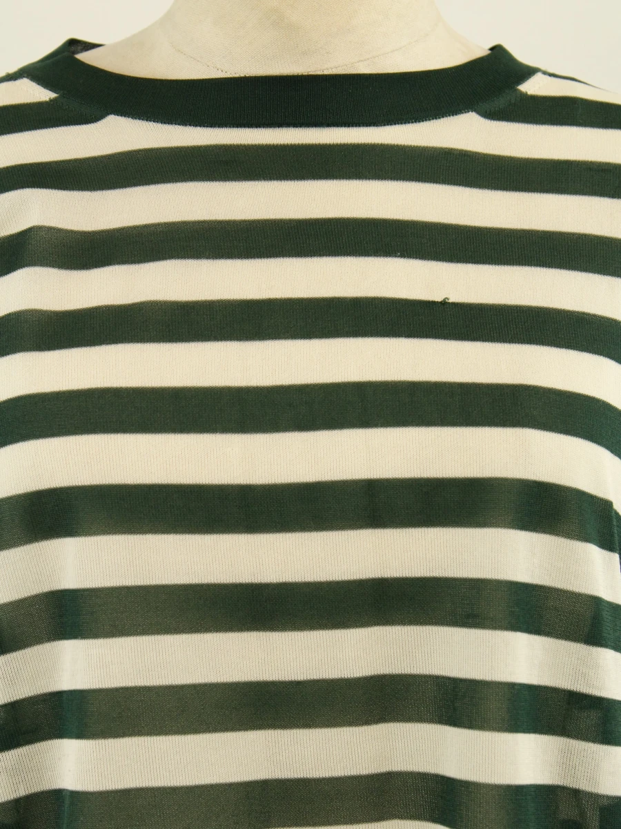 Dries Van Noten gestreepte, licht transparante top - XS / oversized fit - foto 4
