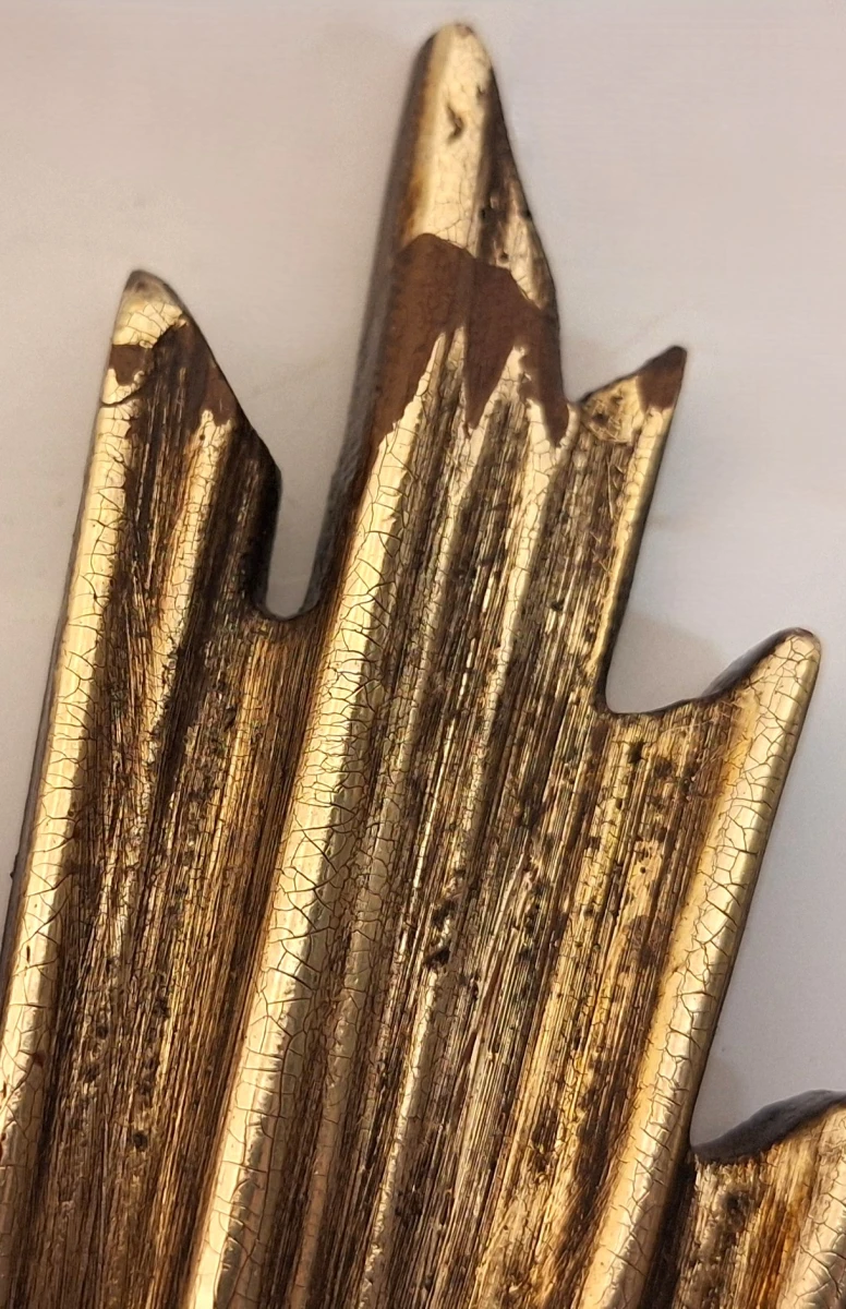 Decoratieve zonnespiegel met gouden lijst - foto 6