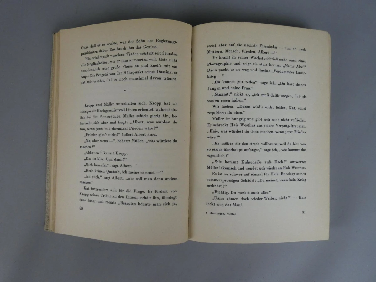 Roman "Im Westen nichts Neues" 1929