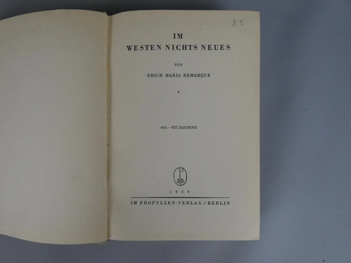 Roman "Im Westen nichts Neues" 1929
