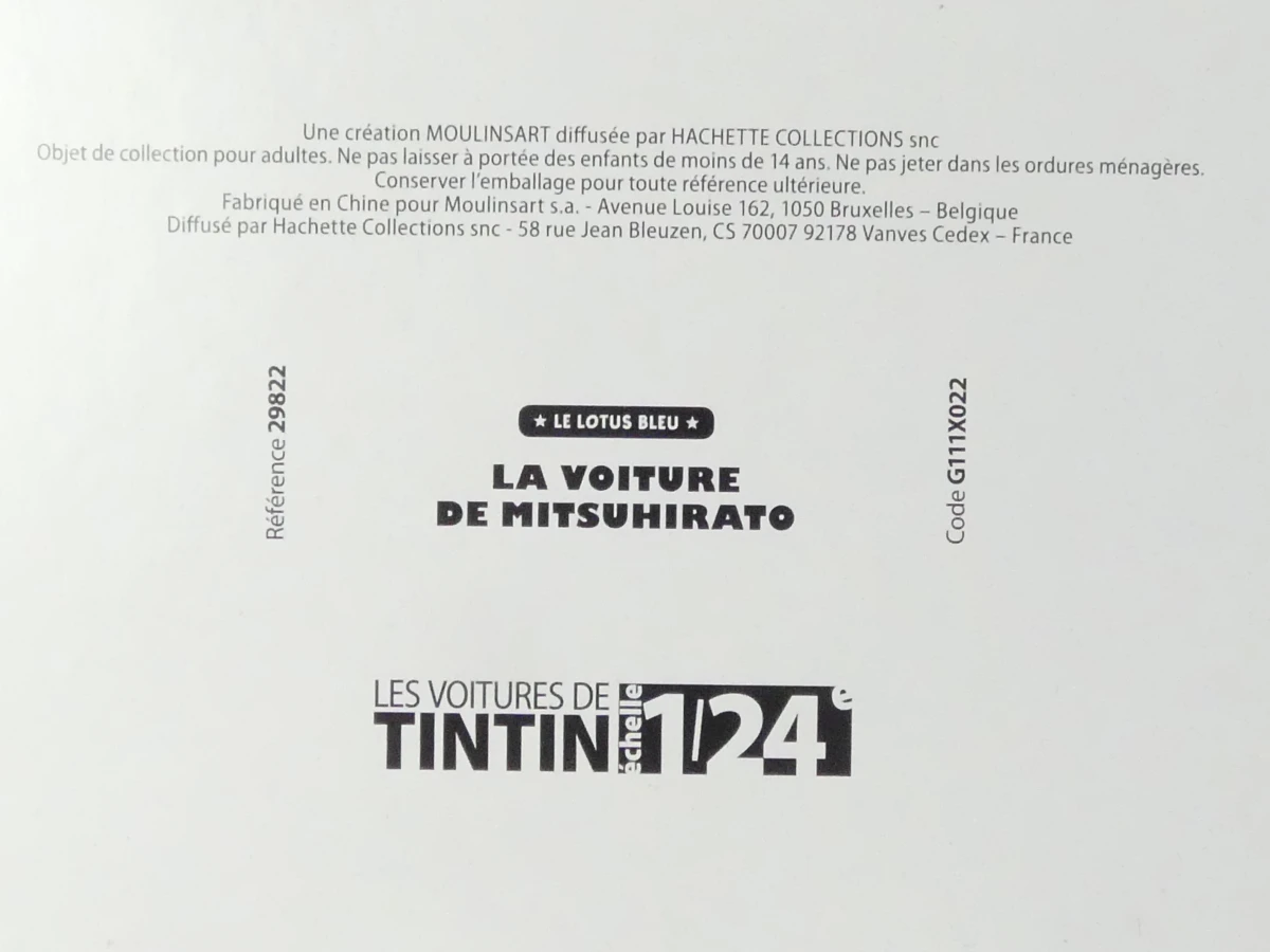 Set van 3 Tintin modelauto's in schaal 1/24 in originele verpakking(OVP)