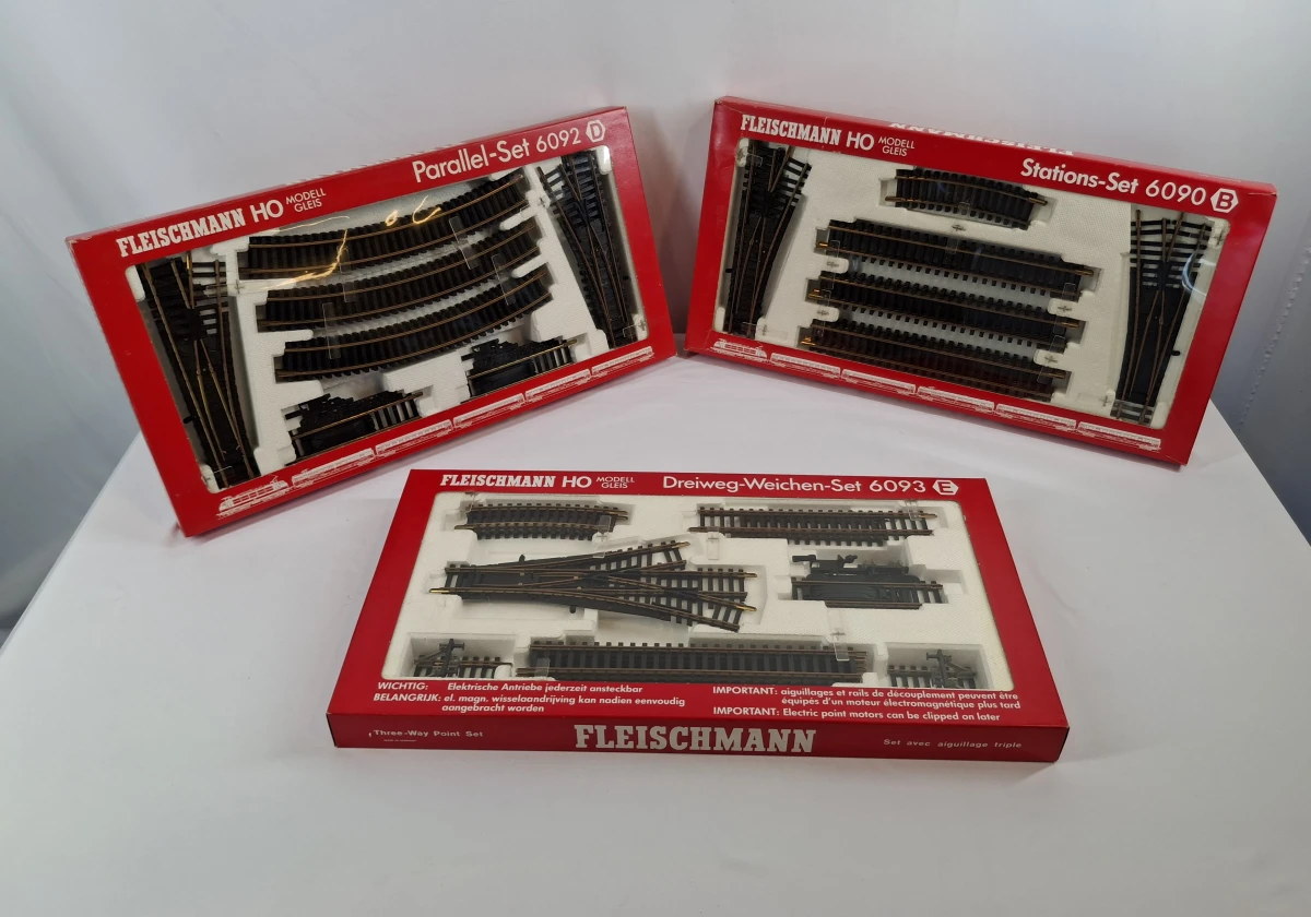 Fleischmann HO modeltrein set met rails en accessoires - foto 8