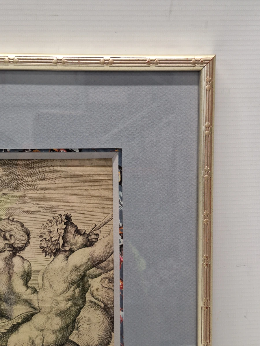 “De triomf van Galatea” - Italiaanse gravure, toegeschreven aan Annibale Carracci - naar Rafaël - foto 7