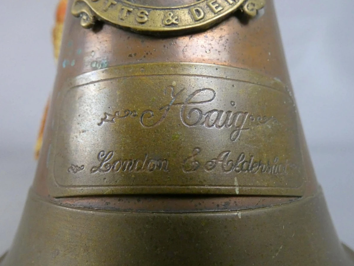 Koperen regiments bugel van het Notts & Derby Regiment - foto 4