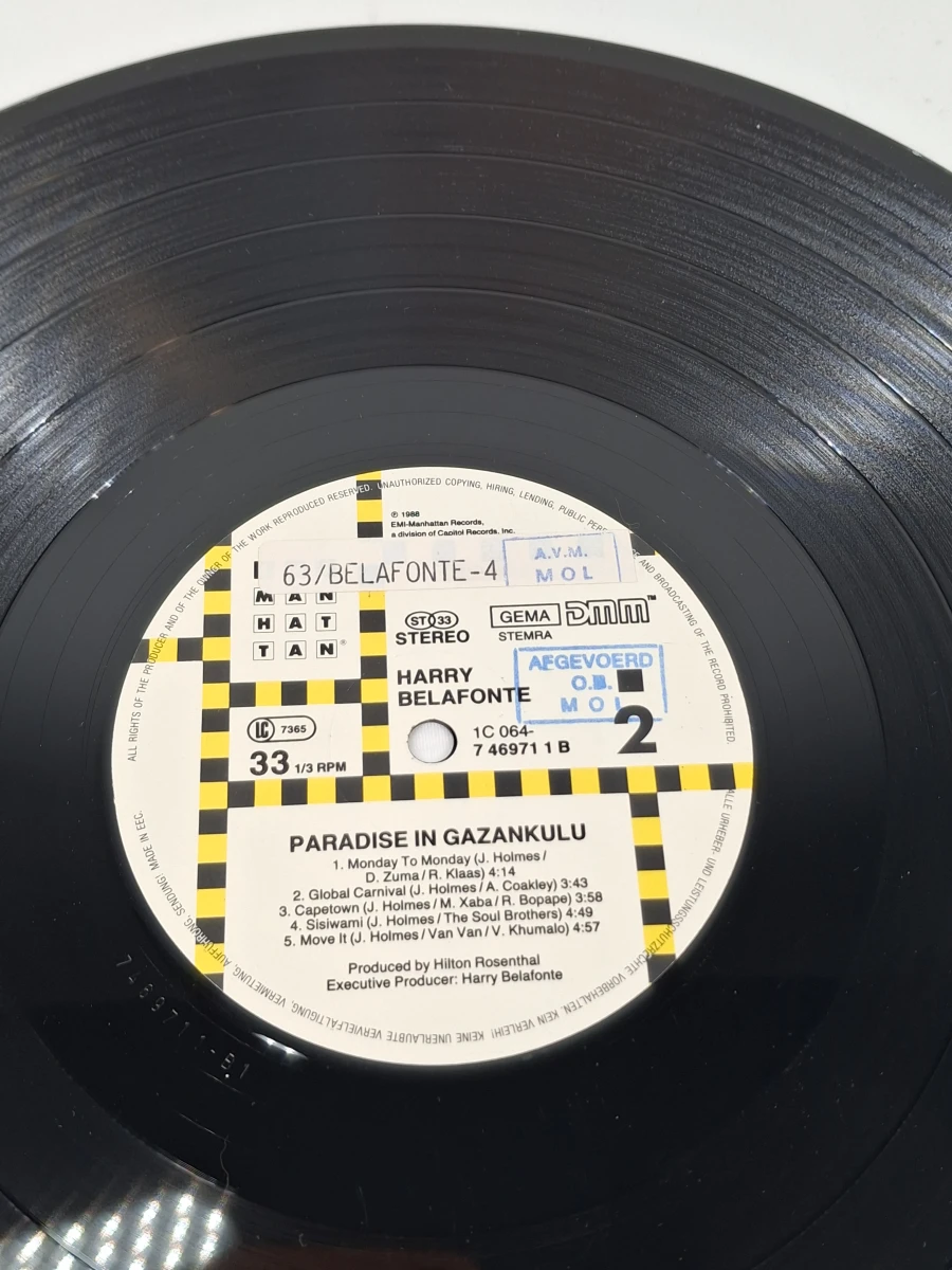 Vinylplaat: Harry Belafonte - Paradise in Gazankulu - foto 5