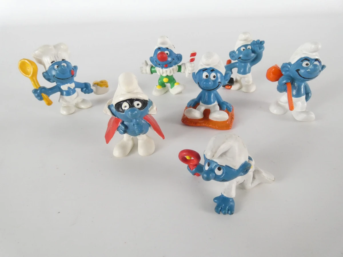 28 vintage Smurfen beeldjes