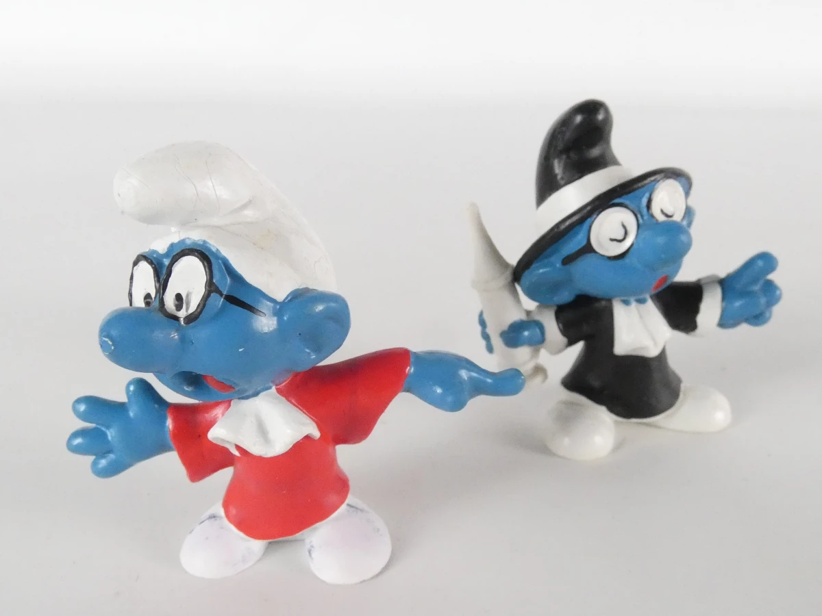 28 vintage Smurfen beeldjes
