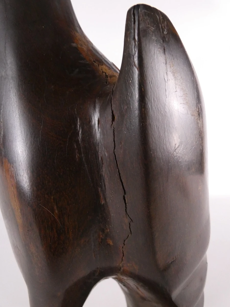 Vintage Houten Vogelgezin – Set van 4 Sculpturen