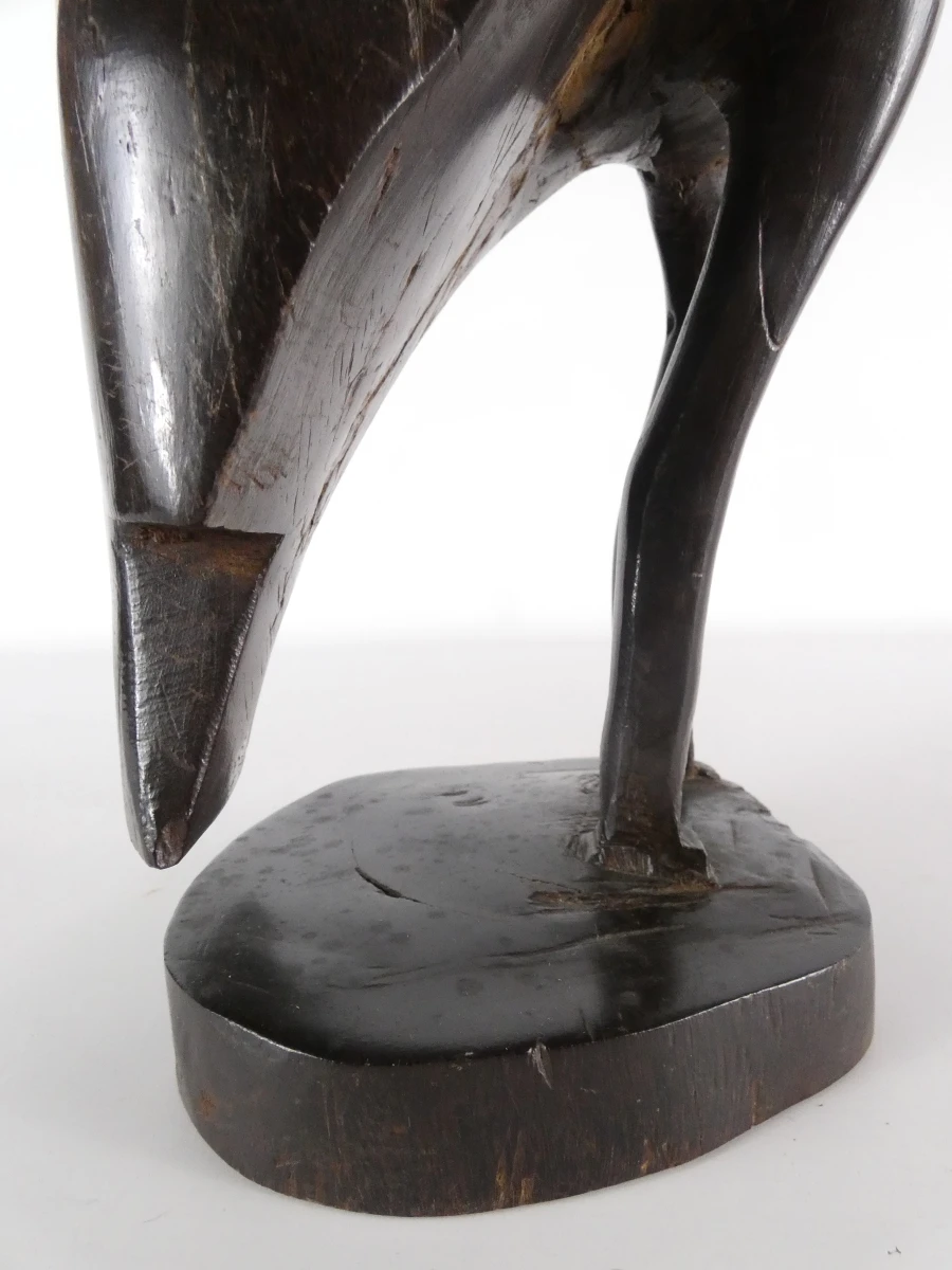 Vintage Houten Vogelgezin – Set van 4 Sculpturen
