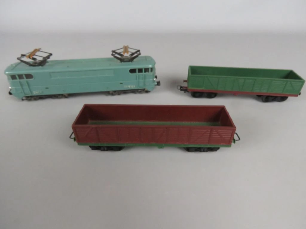 Vintage modeltrein set met rails en transformator Jouef
