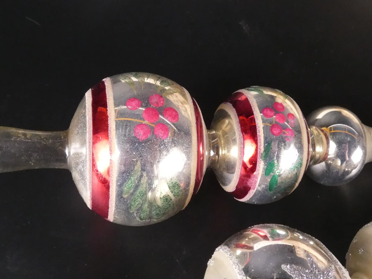 Set vintage kerstdecoratie en pieken - foto 6